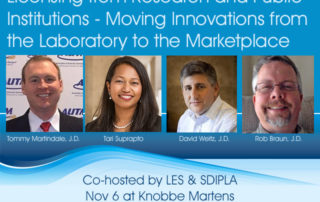 Nov 6 Panel Discussion sponsored by LES and SDIPLA